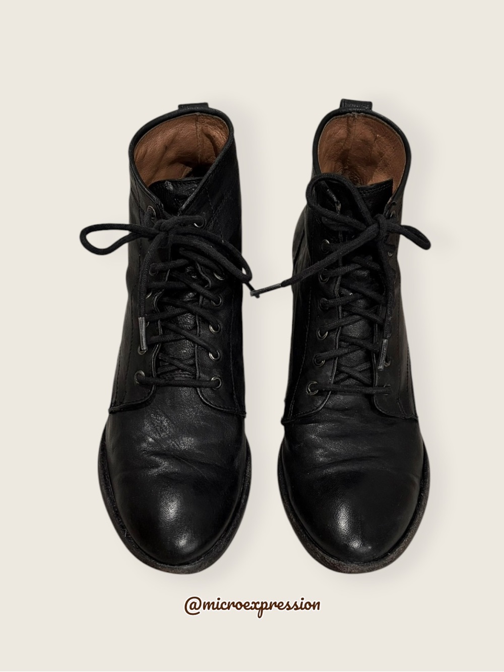 $349 Frye Carson Classic Oxford Academia Black Leather Lace Up Heeled Ankle Boot - Picture 9 of 16
